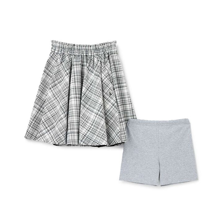 [130cm Available] Circular Skirt with Cool Touch Inner Pants Set,Off white, medium image number 2