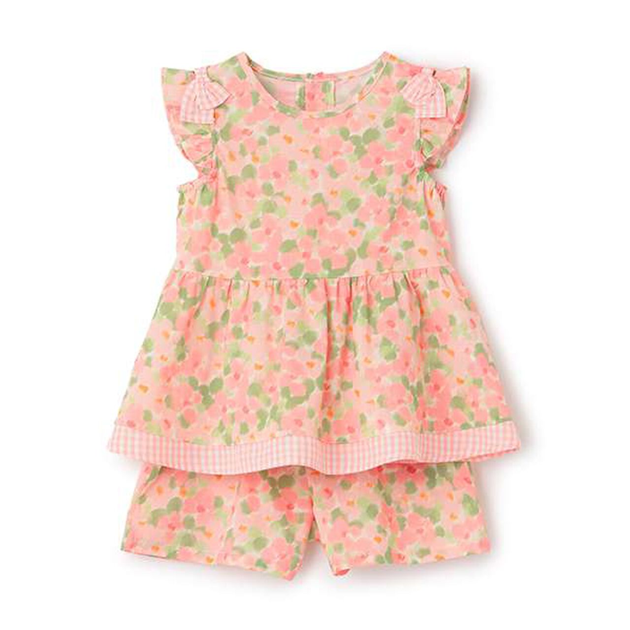 Flower Print Outfit Set,Pink, large image number 0