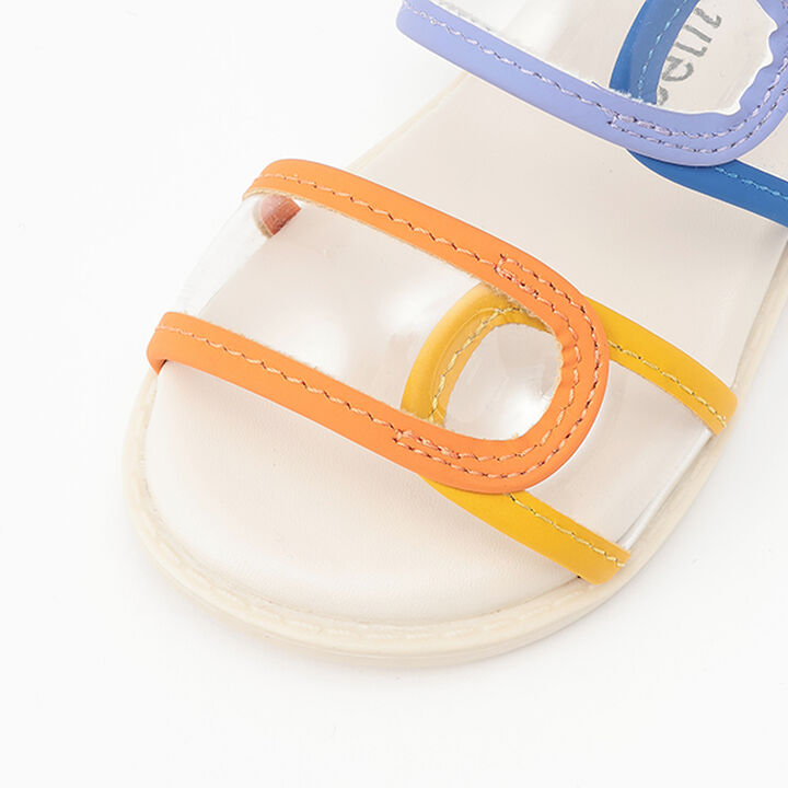 Color-Blocked Clear Sandals,Cream, medium image number 8
