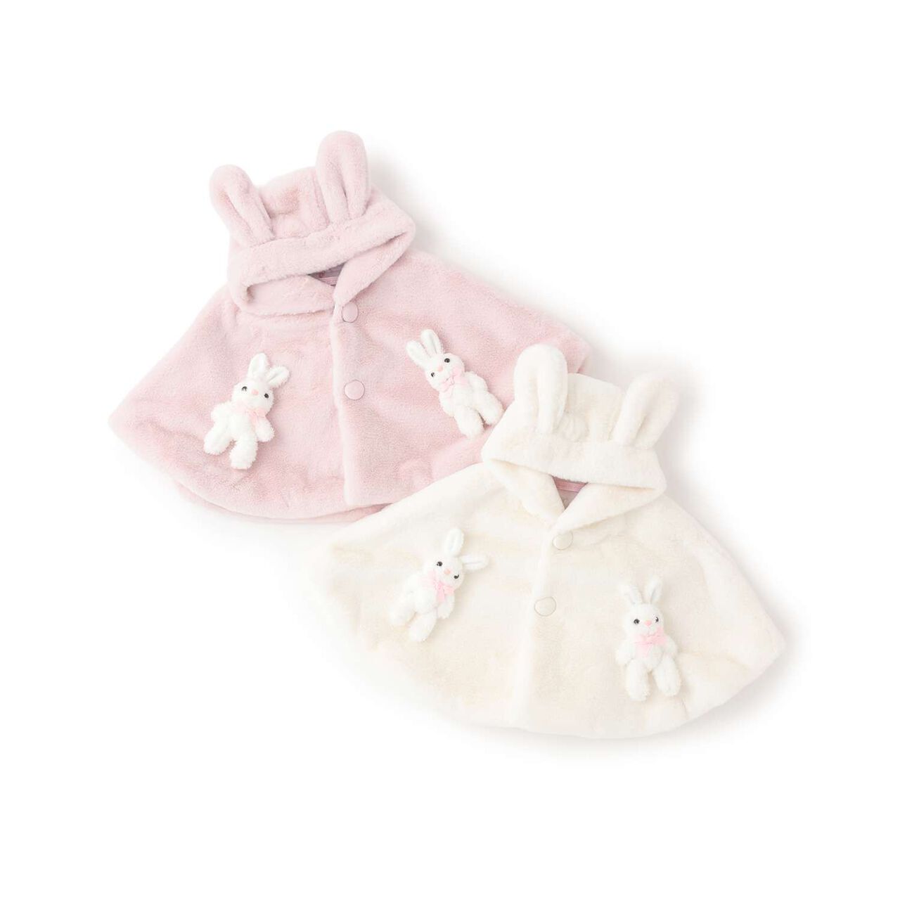 Rabbit Faux Fur Cape,Pink, large image number 8