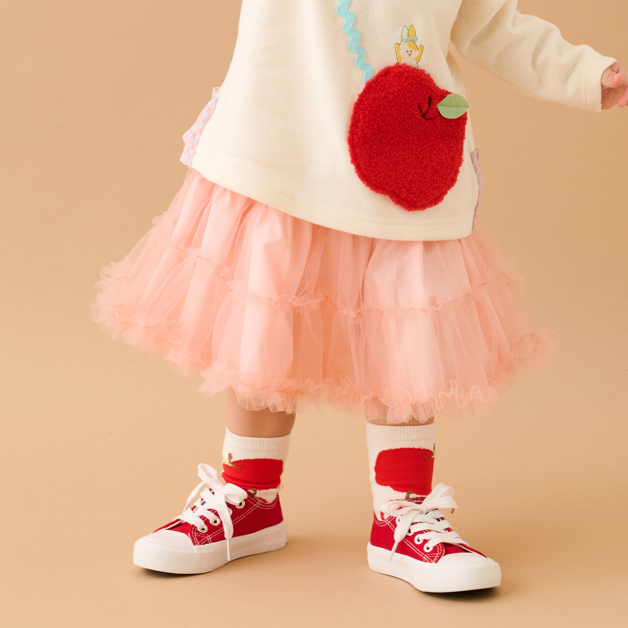 Apple Crew Socks,Pearl white, large image number 0