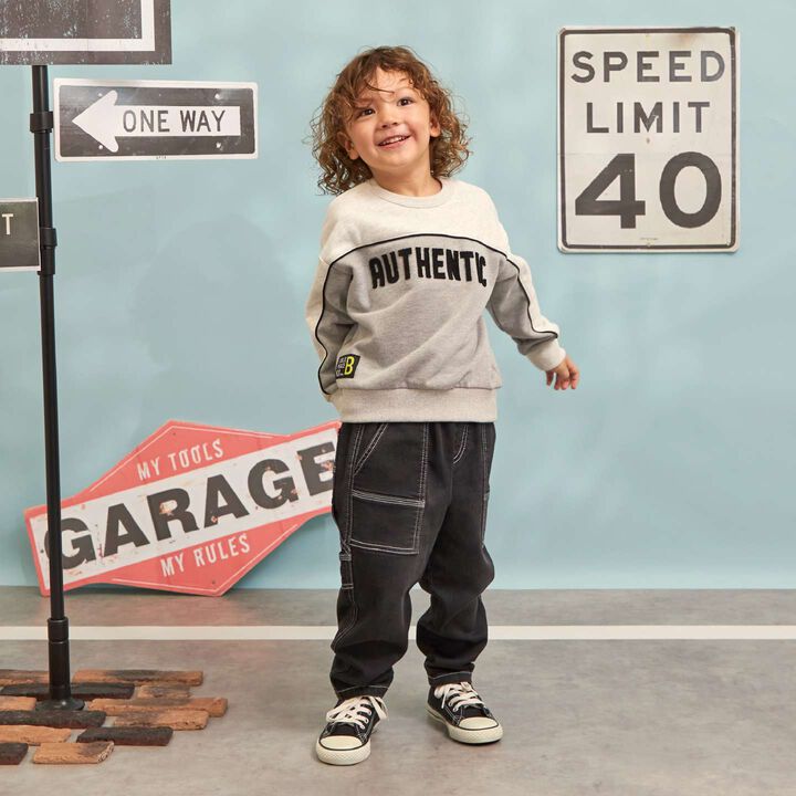 Stretch Denim Painter Pants,Navy, medium image number 14