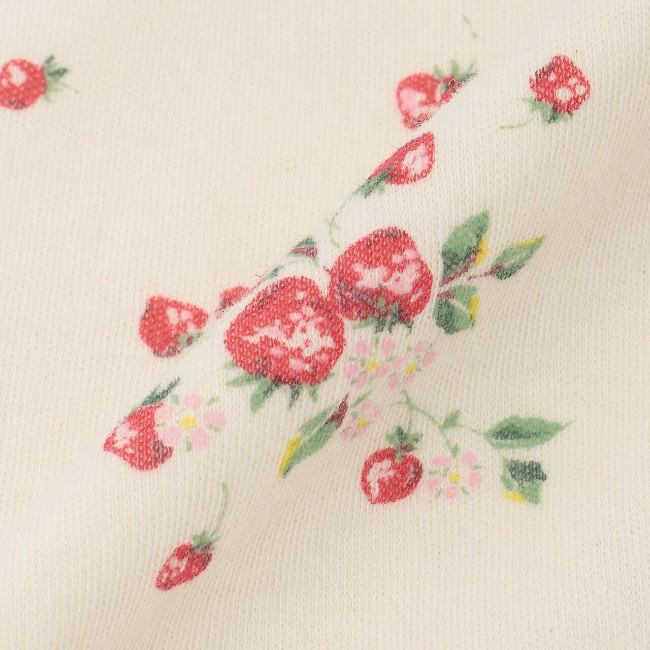 Wild Strawberry 2WAY Romper [Organic] [Made in Japan],Pearl white, large image number 8