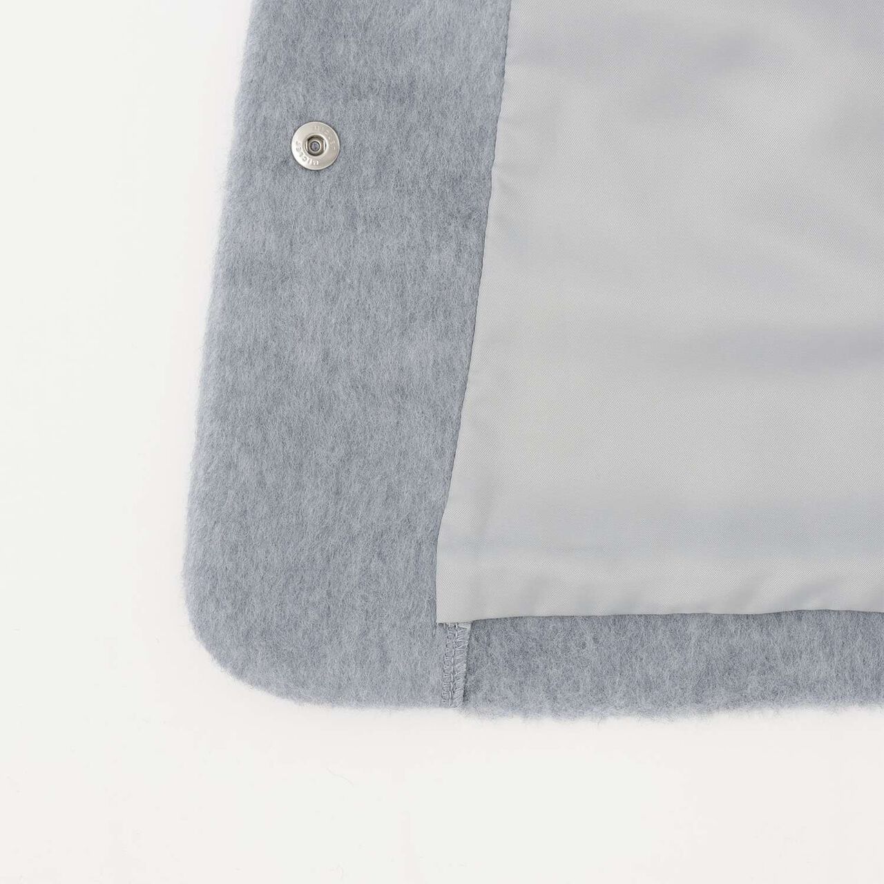 Faux Fur Collar Heart Pocket Coat,Gray, large image number 11