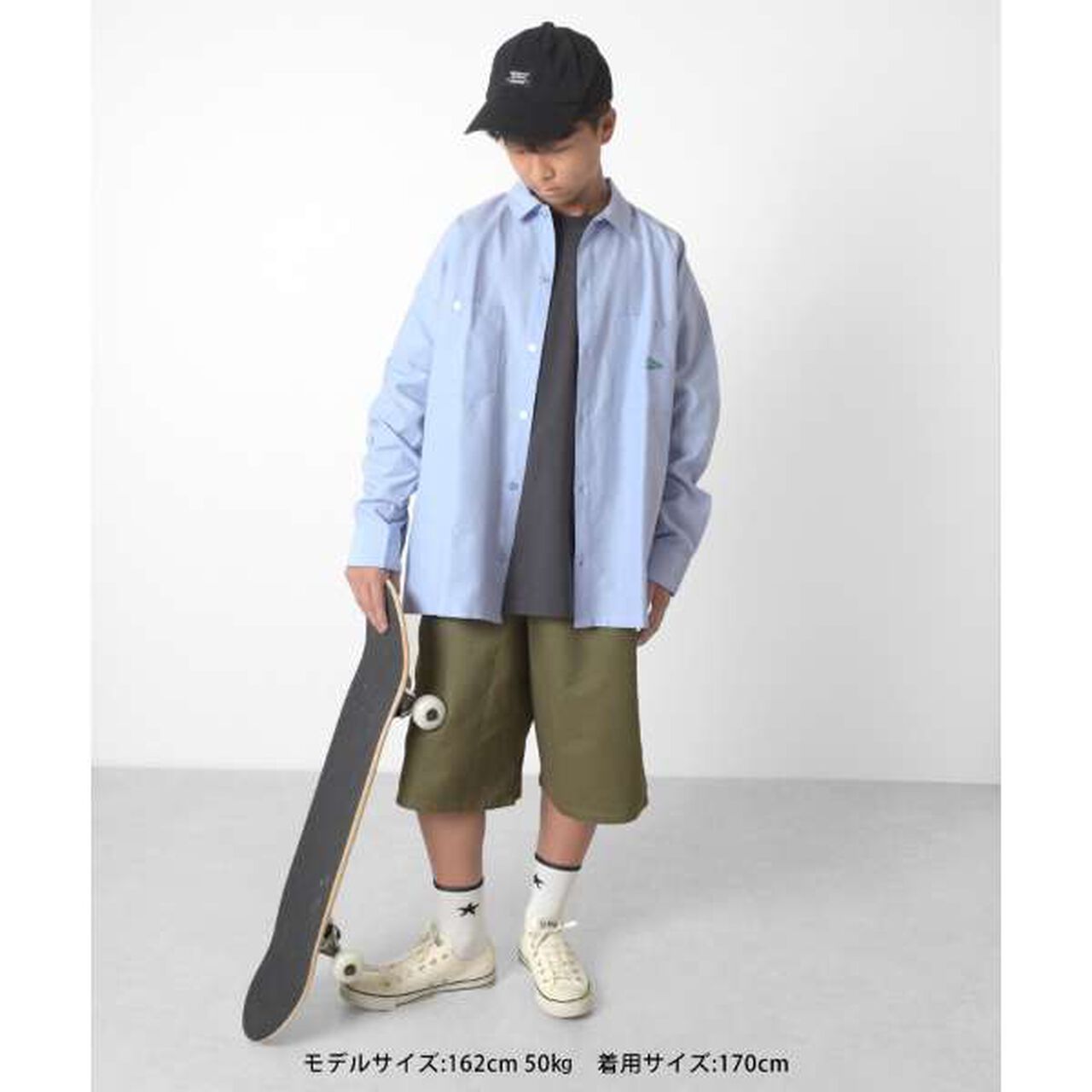 Big Long-Sleeve Shirt,White, large image number 16