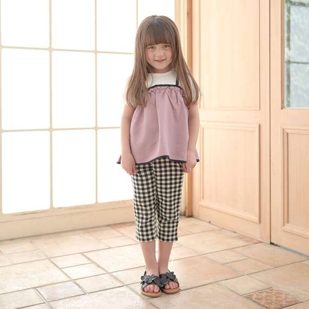 Bi-Color Camisole Docking Top,Cream, large image number 17