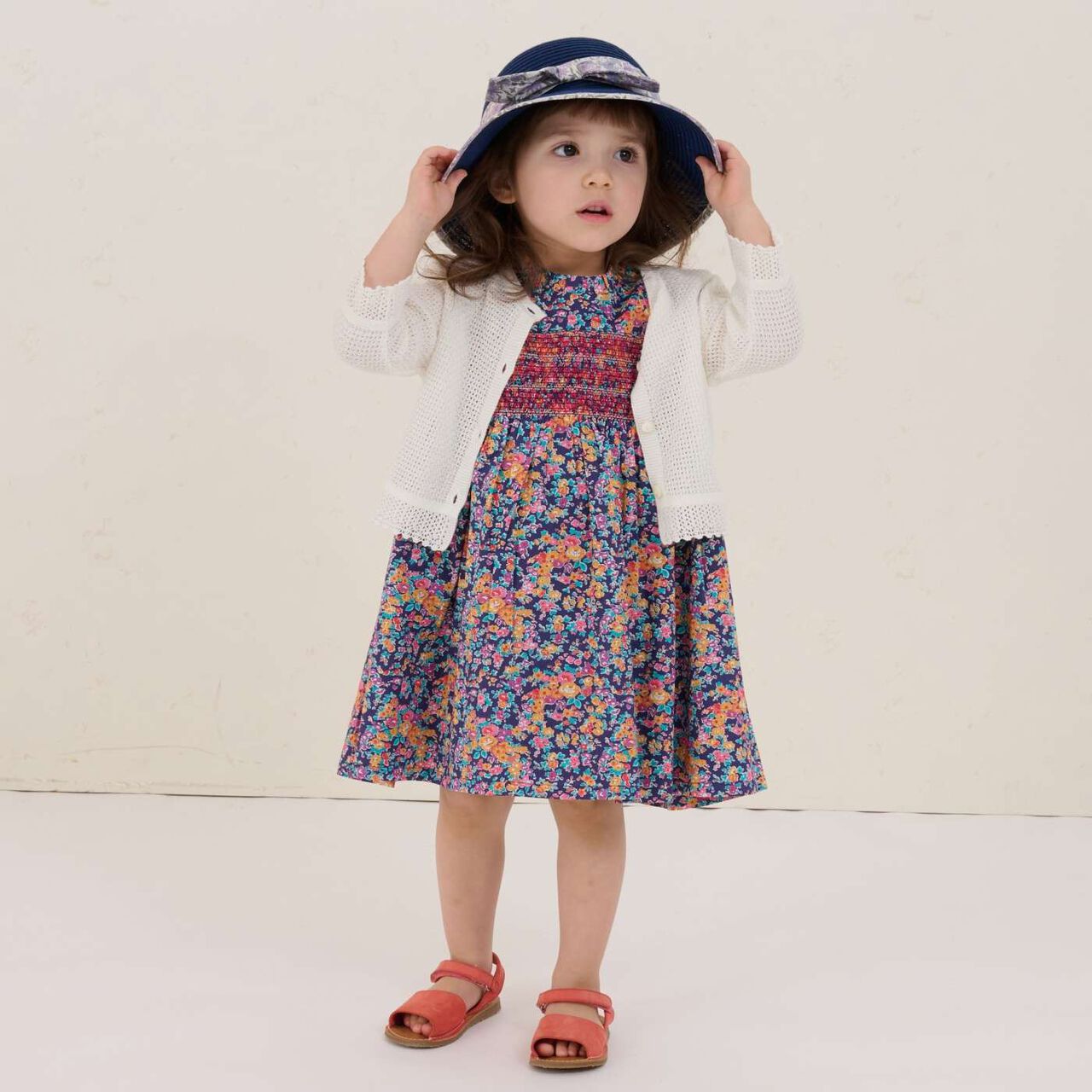Liberty Smocking One-Piece Dress,Pink, large image number 3