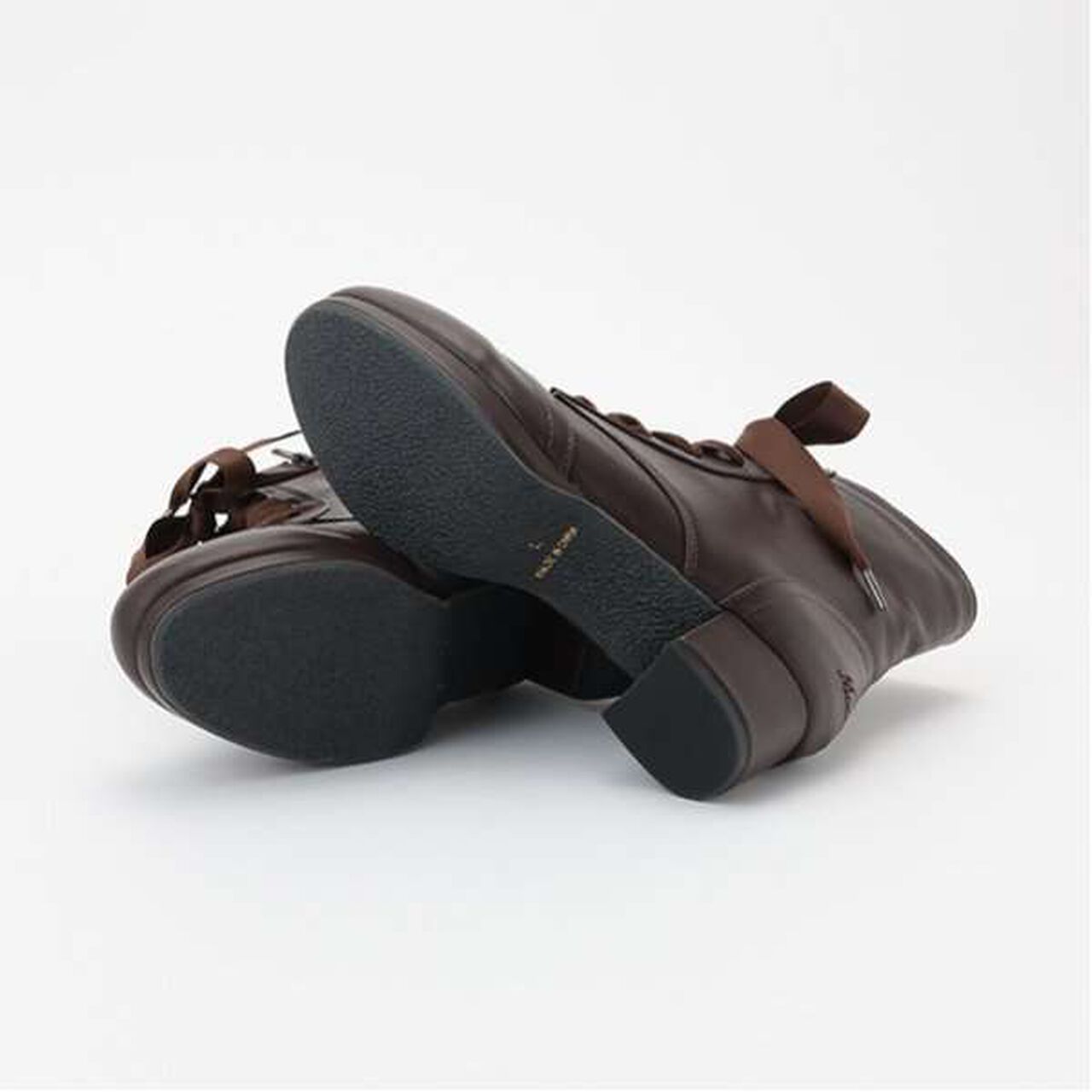 Satin Ribbon Lace-Up Short Boots,Light beige, large image number 2