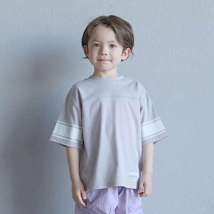 [Cool Touch] Either Way Is Fine! Sleeve Line Print Short Sleeve T-Shirt,Orange, medium image number 23