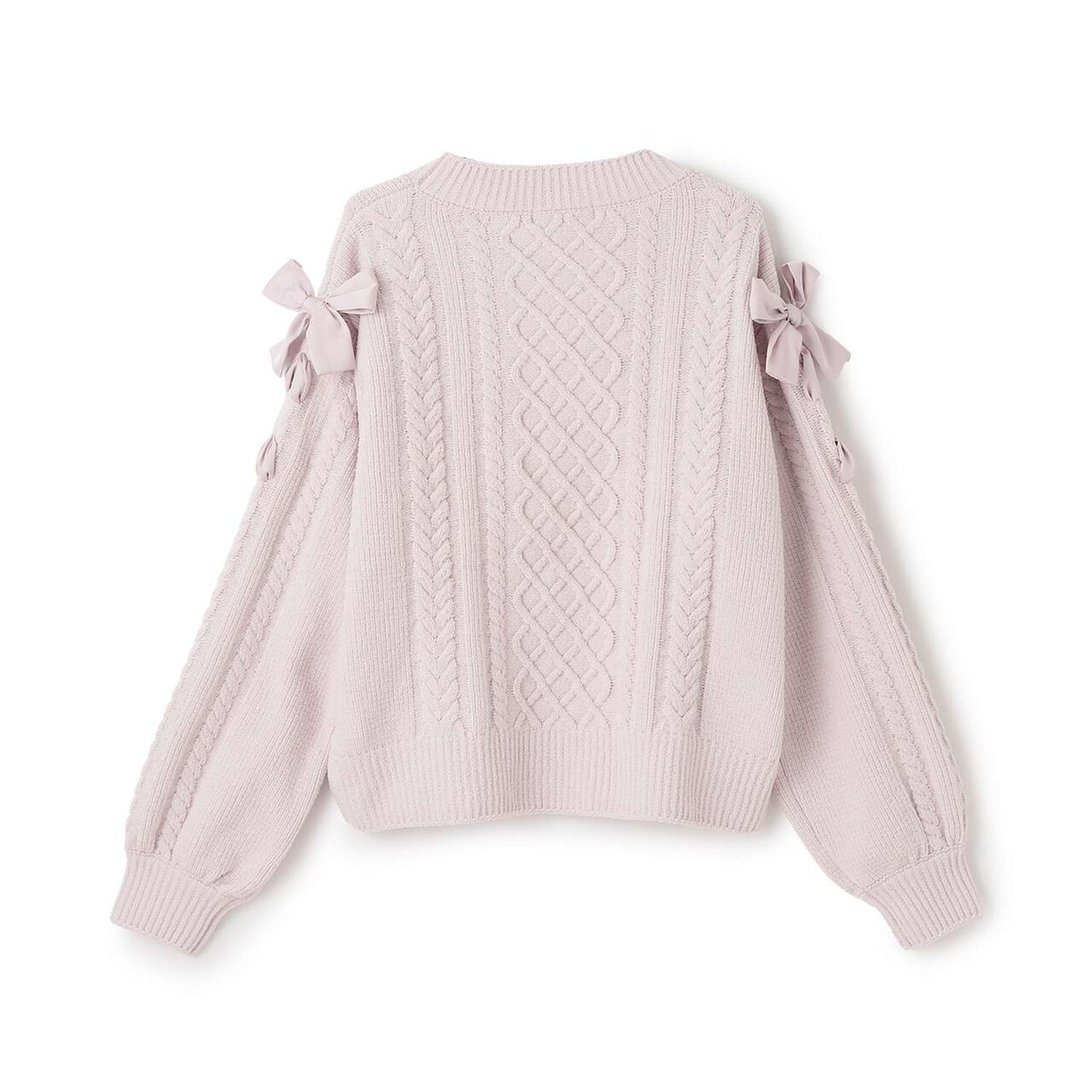 Lace-Up Mall Knitwear,Off white, large image number 1