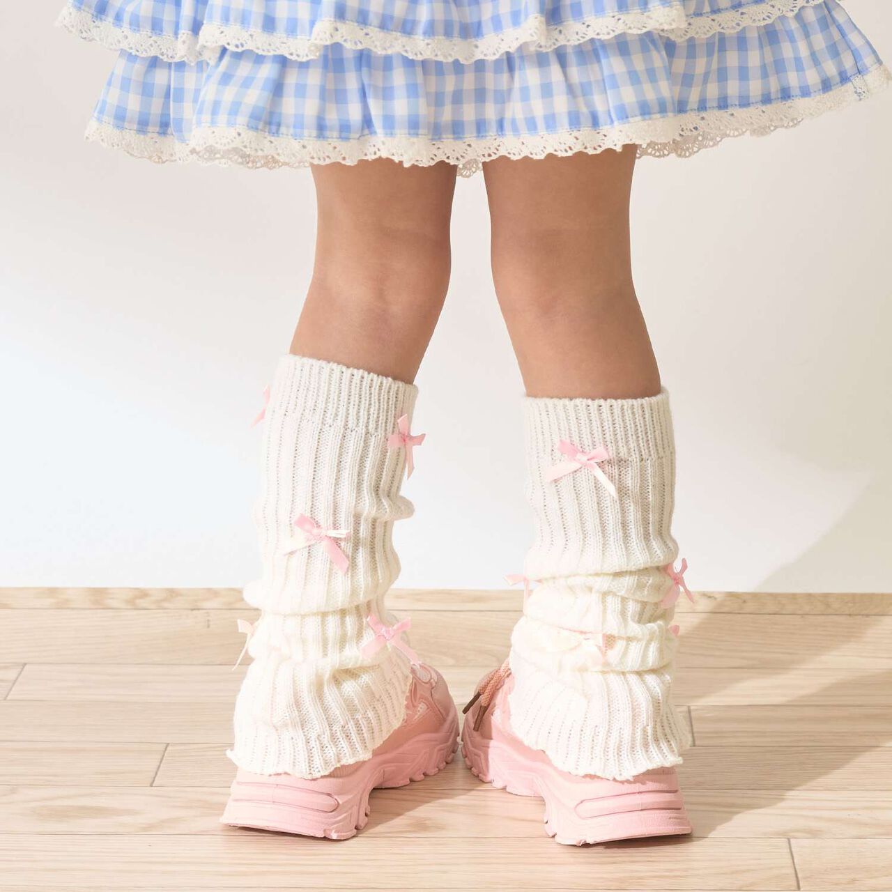 Chibi Loose Socks with Ribbon,Black, large image number 10