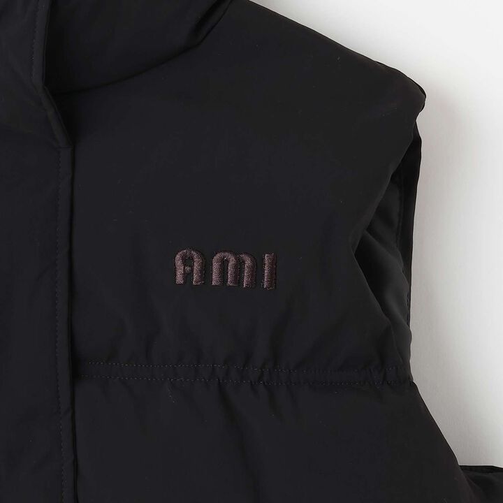 [AMI] Water-Repellent Padded Short Vest,Black, medium image number 3