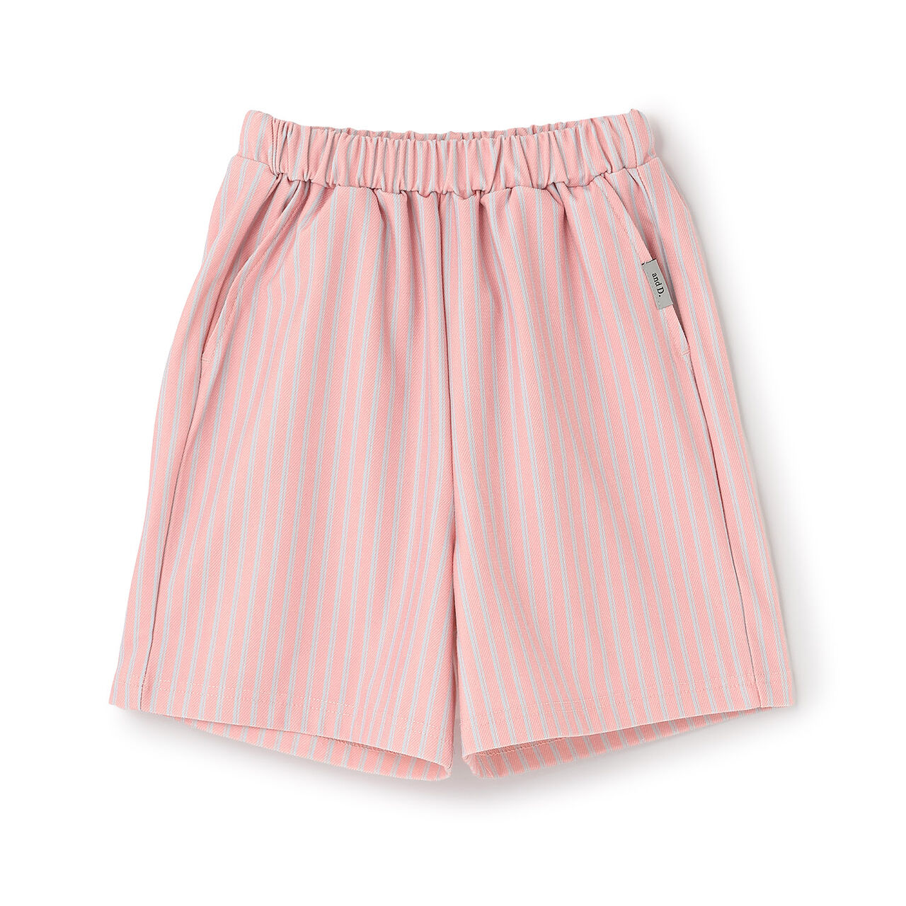 Stretch Cut Twill Patterned Shorts,Peach, large image number 0