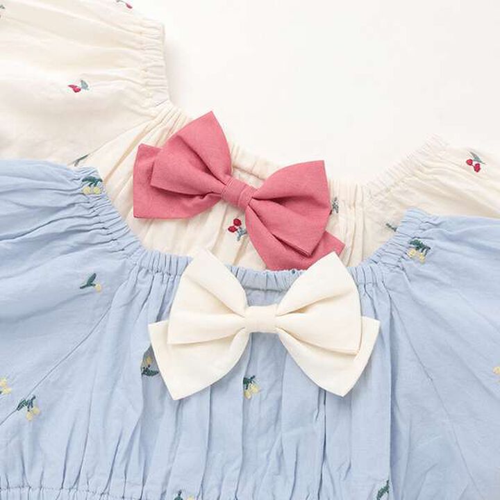 Cherry Embroidery Puff Blouse,Ivory, medium image number 12