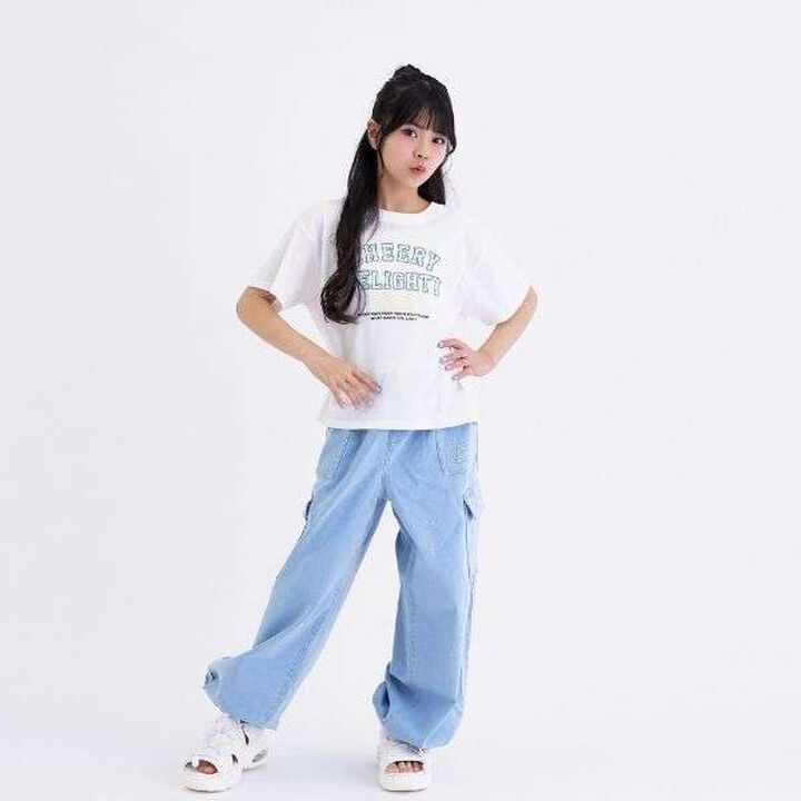 [Daily Price] 100% Cotton College Print Short Sleeve T-Shirt,Off white, medium image number 4