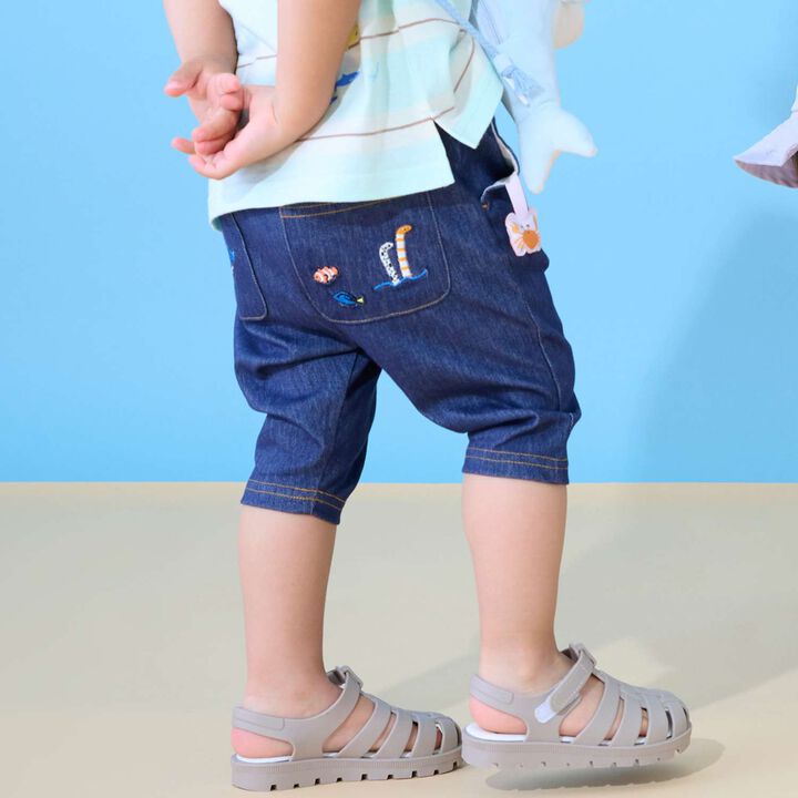 [Cool Touch] Marine Life 3/4 Leggings,Light blue, medium image number 5