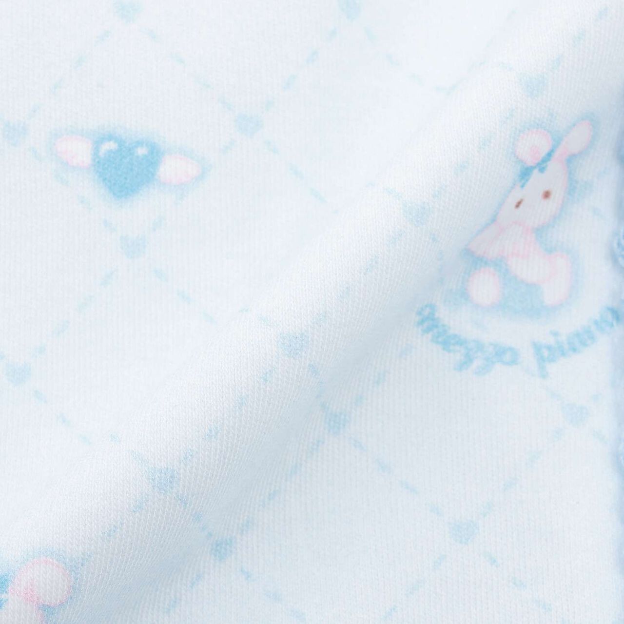 [Box Included] Angel Bunny Pattern 2 Way All & Bib Set,Sax blue, large image number 8
