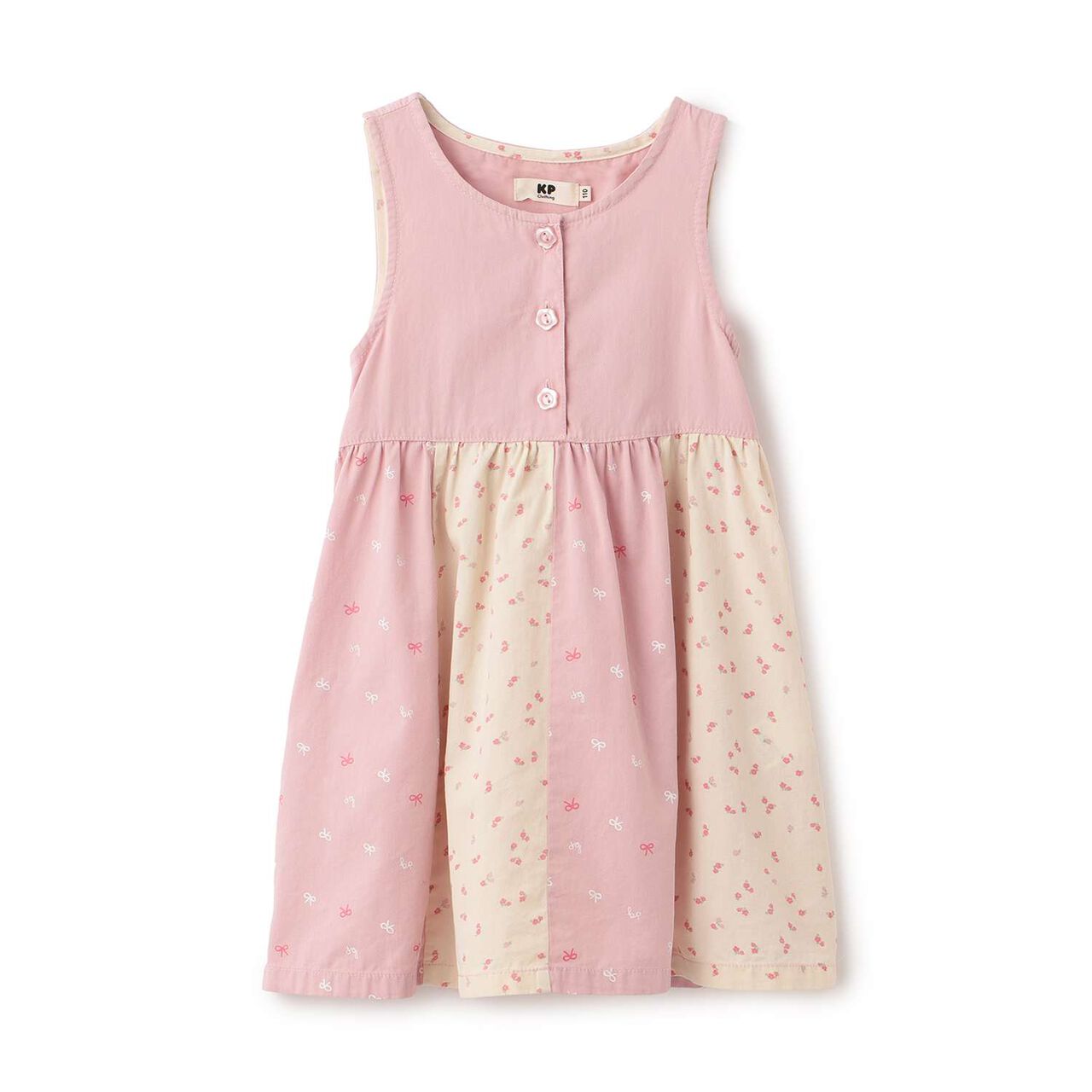 Denim All-Over Print Jumper Skirt,Pink, large image number 0