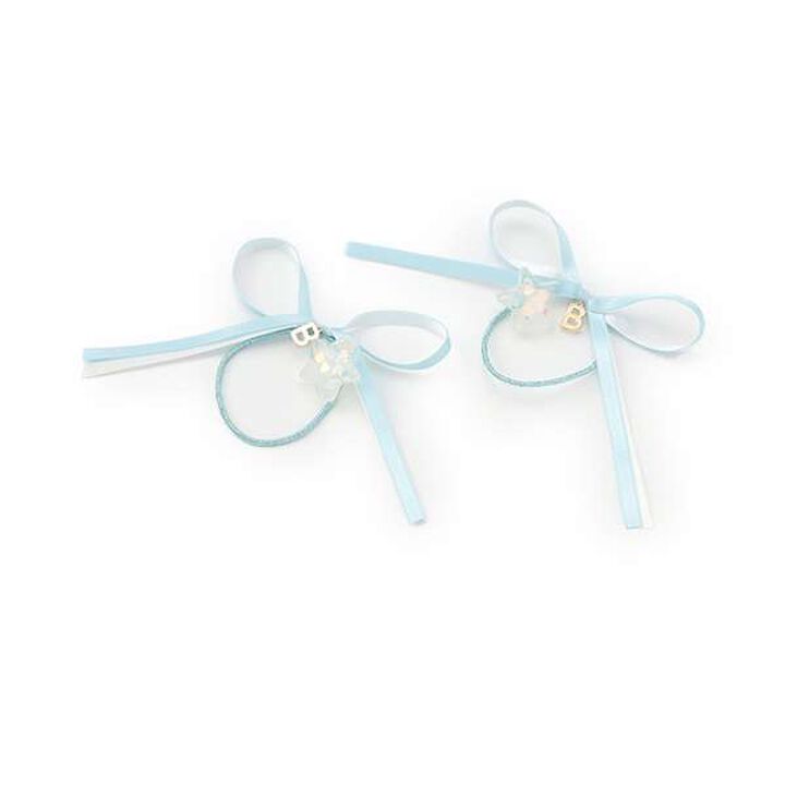 Star Ribbon Ponytail Holder,Blue, medium image number 0