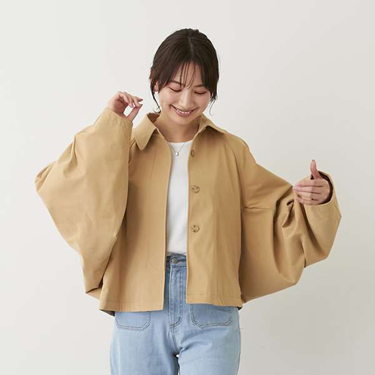 [Link] Short Trench Coat (Adult Size),Light beige, large image number 0