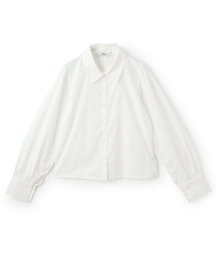 Bow Tie Logo Embroidery Shirt,Off white, medium image number 7