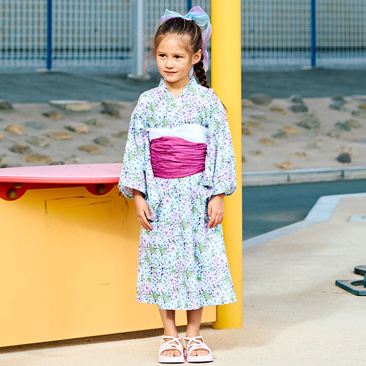 Pattern Assortment Easy-to-Wear One-Piece Yukata (2-Piece Obi Set),Deep red, medium image number 30