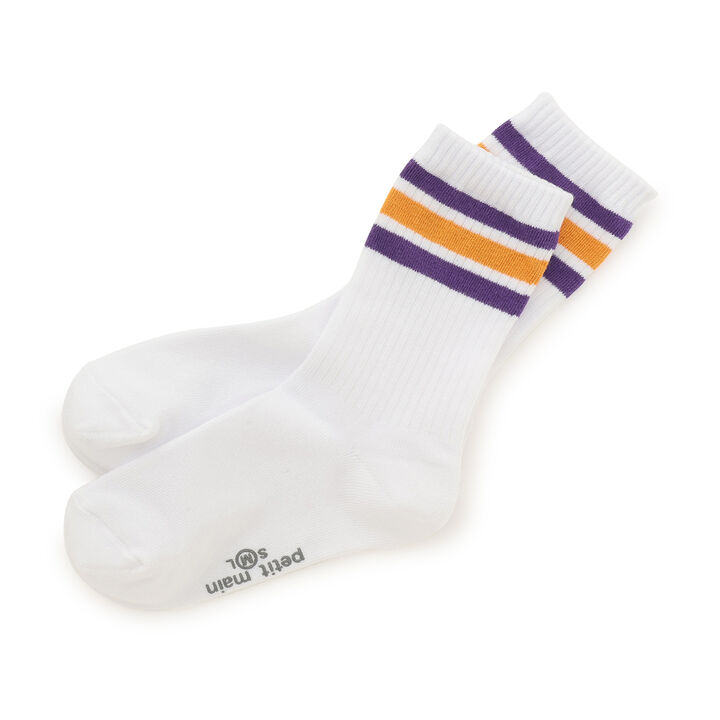 [365D.] Daily Line Bi-Color Socks,, medium