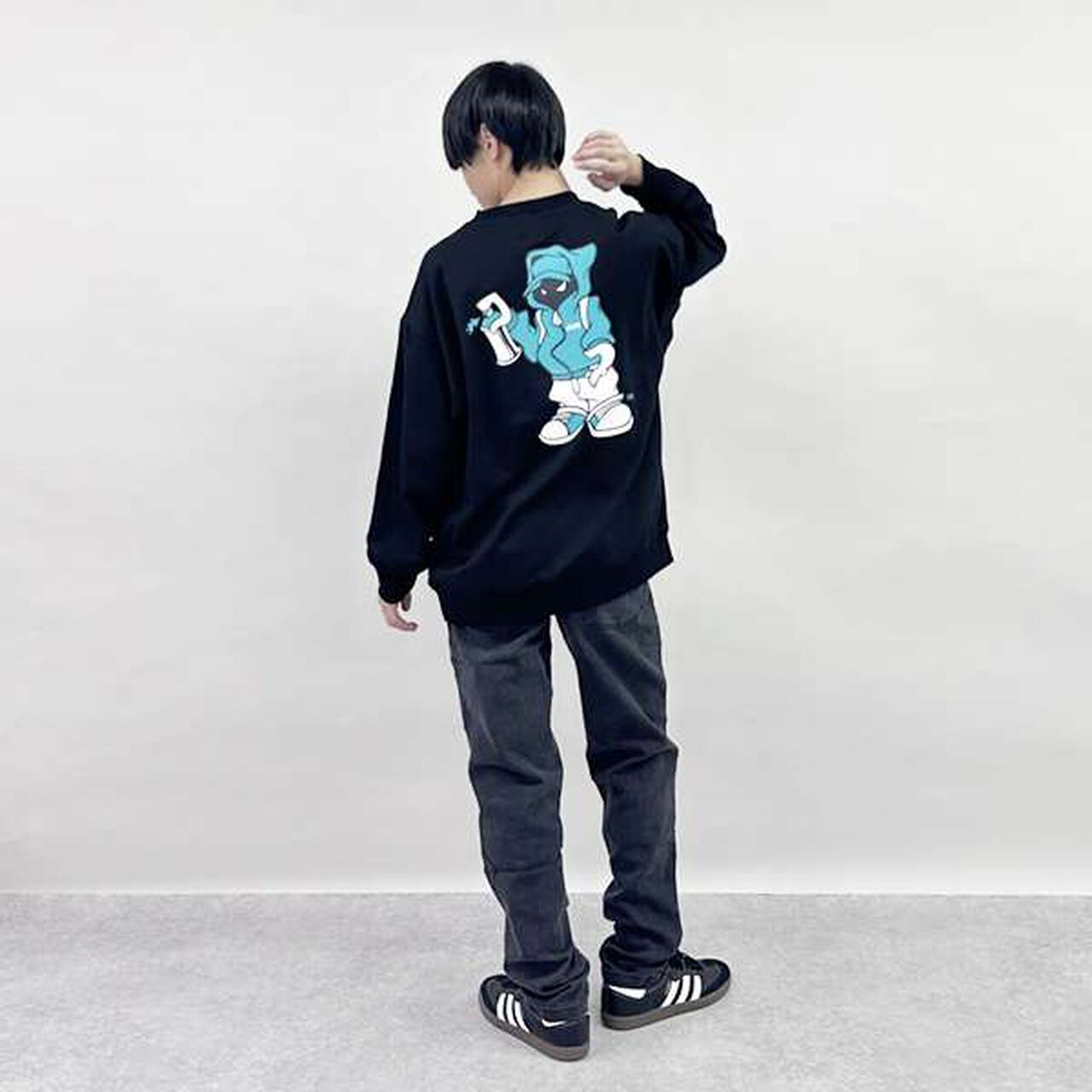 Wool Lined Stretch Denim Slim Pants,Light blue, large image number 15