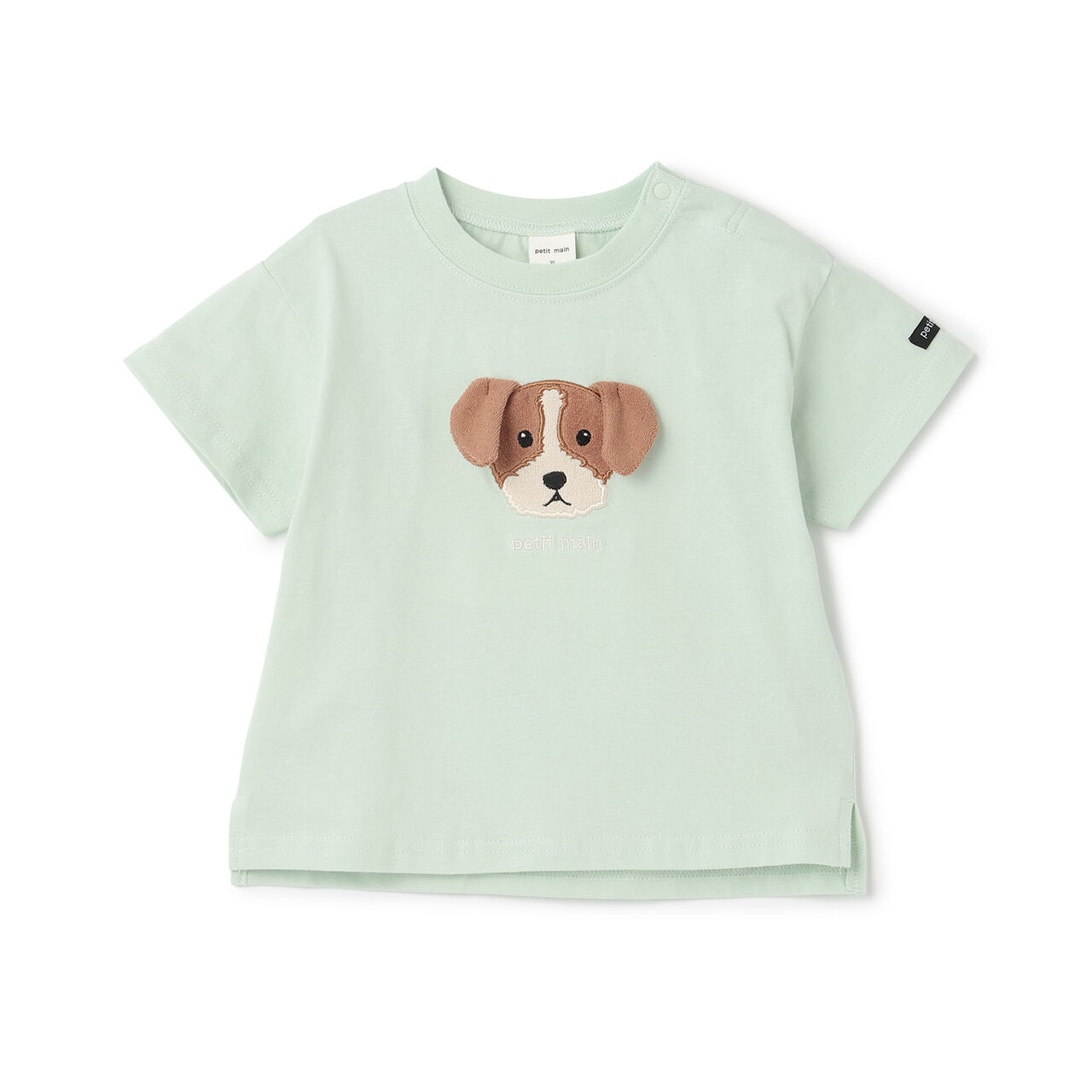 [接觸涼感] DOG貼布刺繡短袖T恤,苔蘚綠, large image number 7