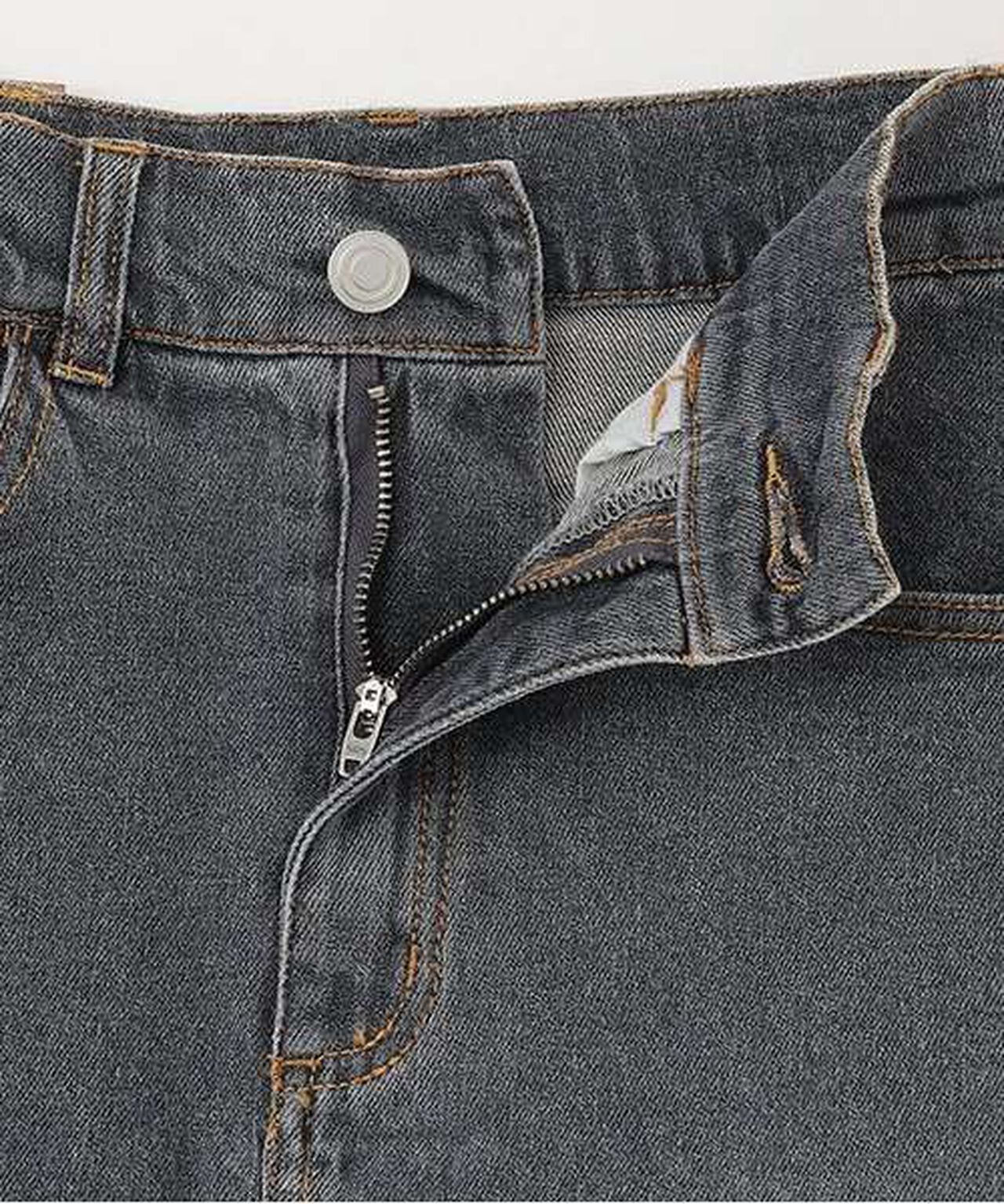 Denim Long Skirt,Gray, large image number 15