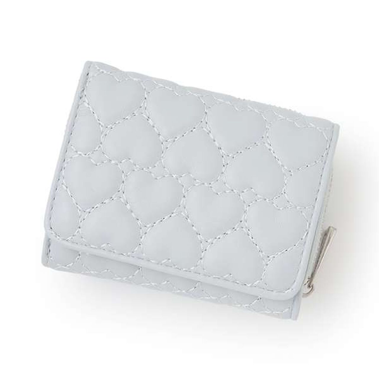 Heart Quilt Tri-Fold Wallet,Sax blue, large image number 0