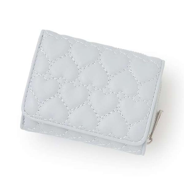 Heart Quilt Tri-Fold Wallet,Sax blue, medium image number 0