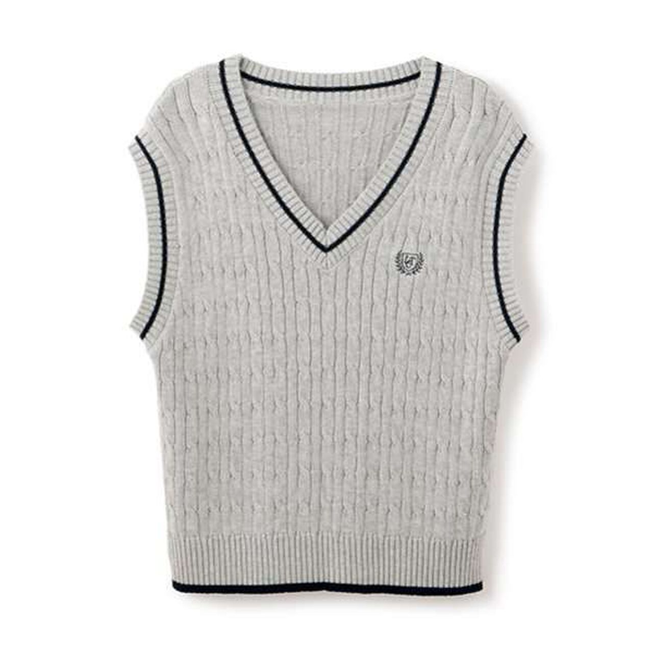 Washable Knit Graduation Vest,Light gray, large image number 7