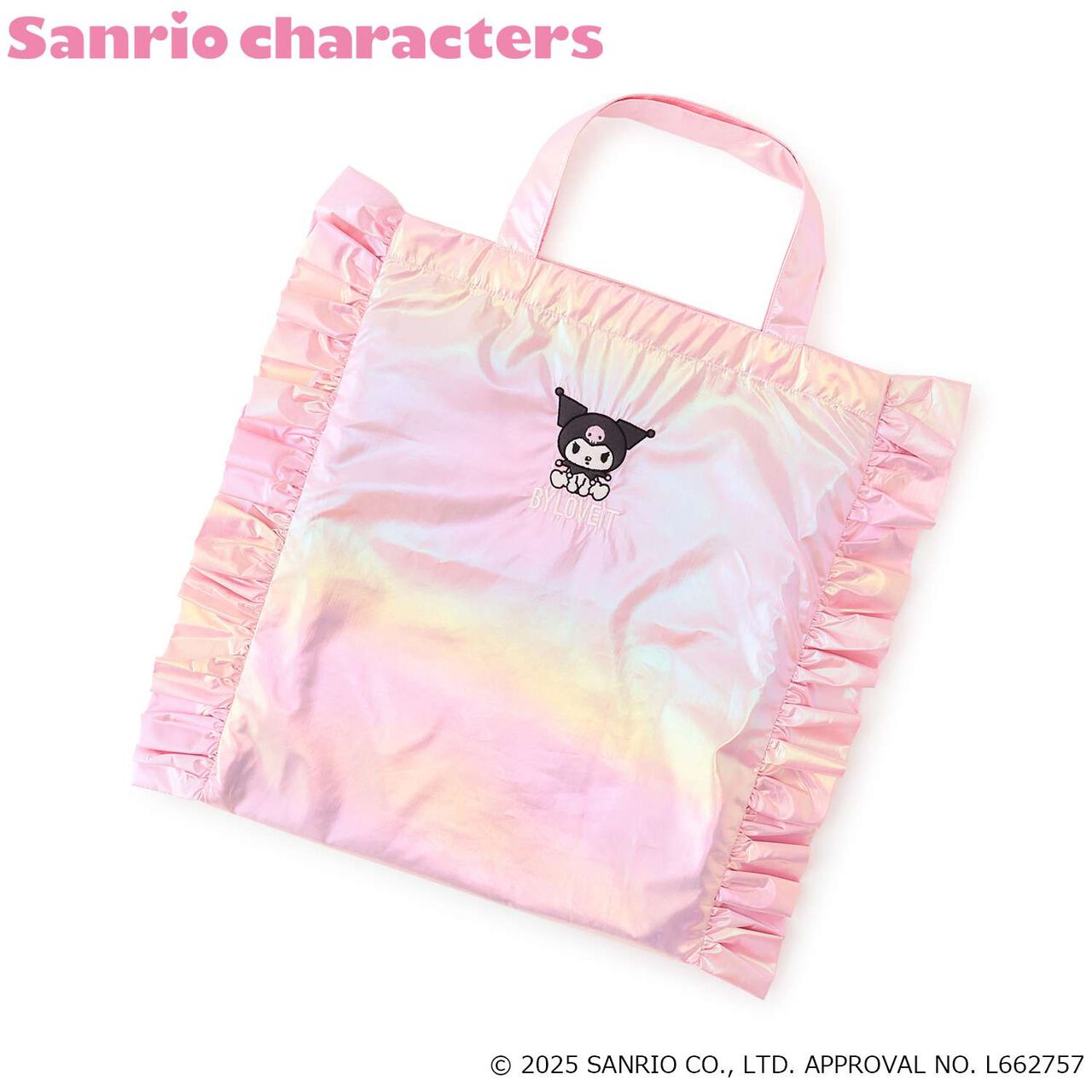 Kuromi Side Frill Bag,Pink, large image number 7
