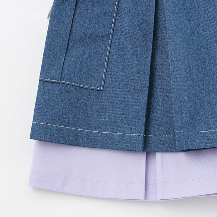 Front ZIP Culotte Skirt,Lavender, medium image number 7