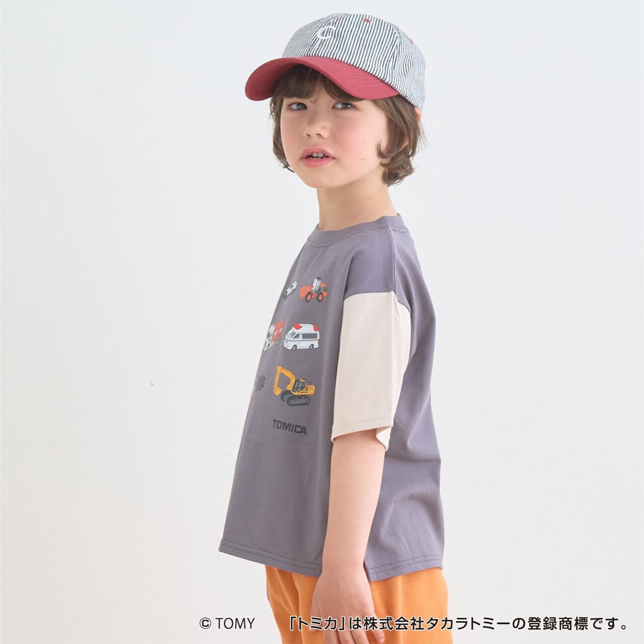 [TOMICA] Stain Resistant Quick-Dry UV Kaiteki Tenjiku Color-Blocked T-Shirt,Pearl white, large image number 16