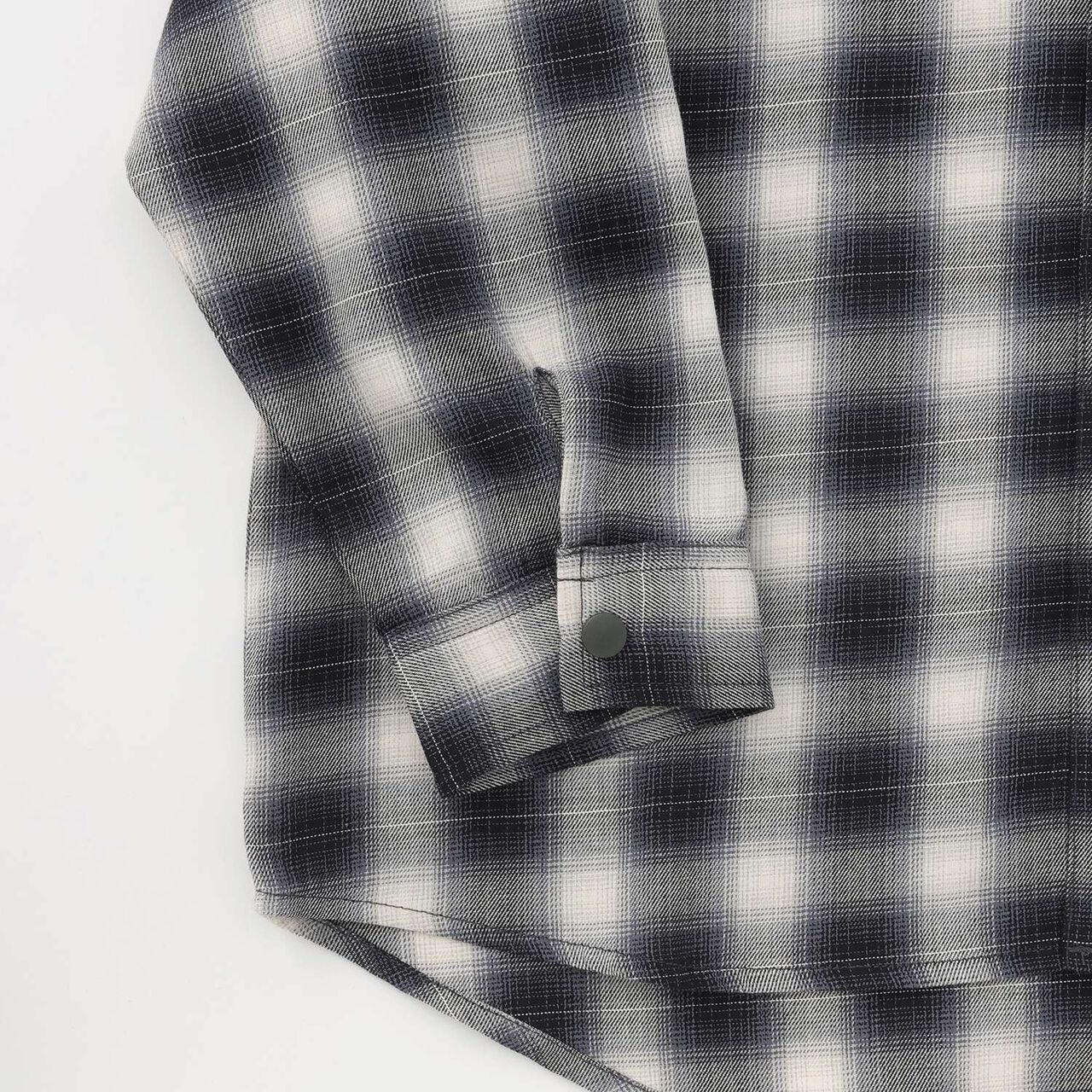 Checkered Shirt Parka,Black, large image number 3