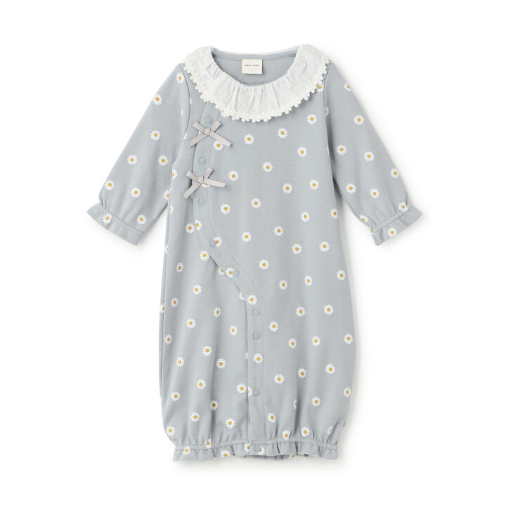 [Organic] Frill Floral All-Over Pattern 2WAY Romper,, medium