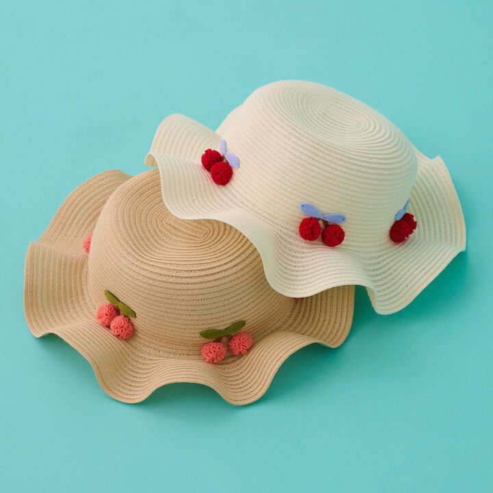 Washable Cherry Hat,Pearl white, medium image number 6