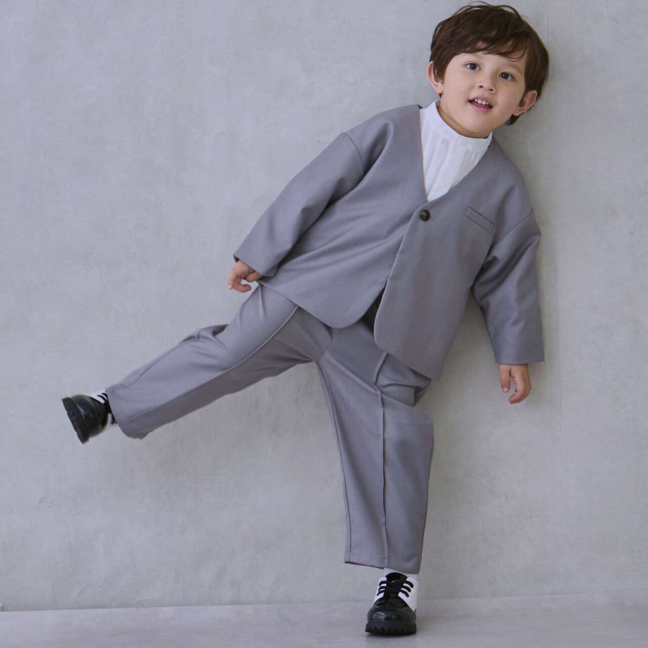 Semi-Formal No-Collar Shirt,Sax blue, large image number 4