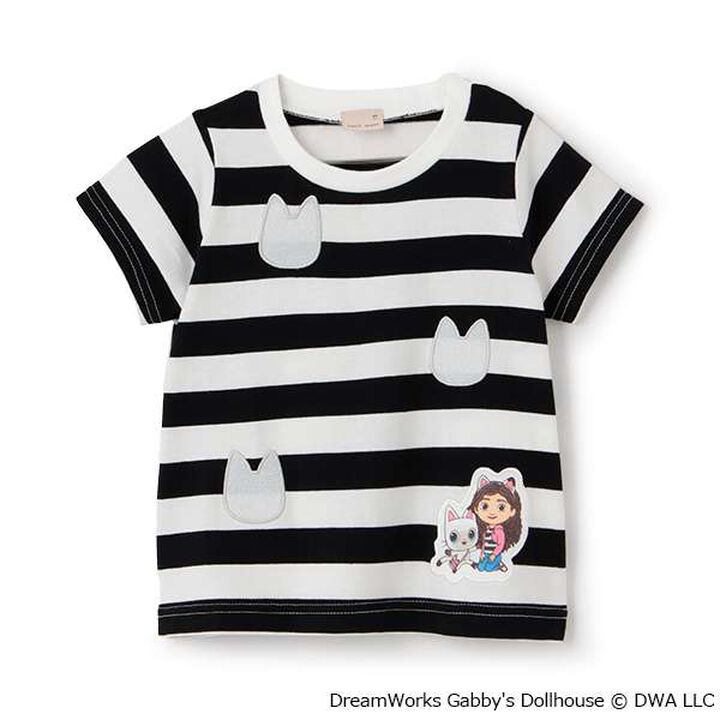 [Gabby] Striped T-Shirt,Black, medium image number 7