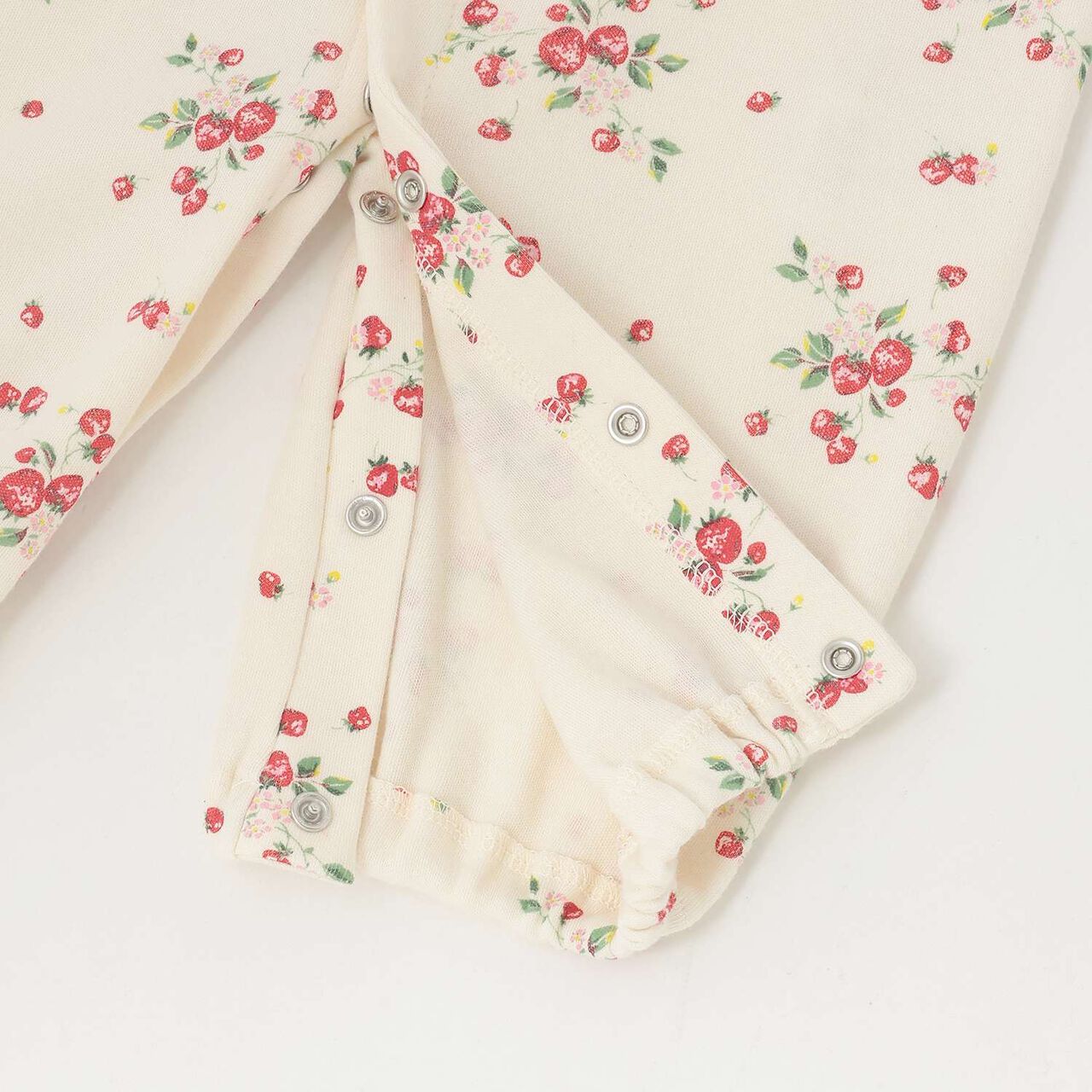 Wild Strawberry 2WAY Romper [Organic] [Made in Japan],Pearl white, large image number 7