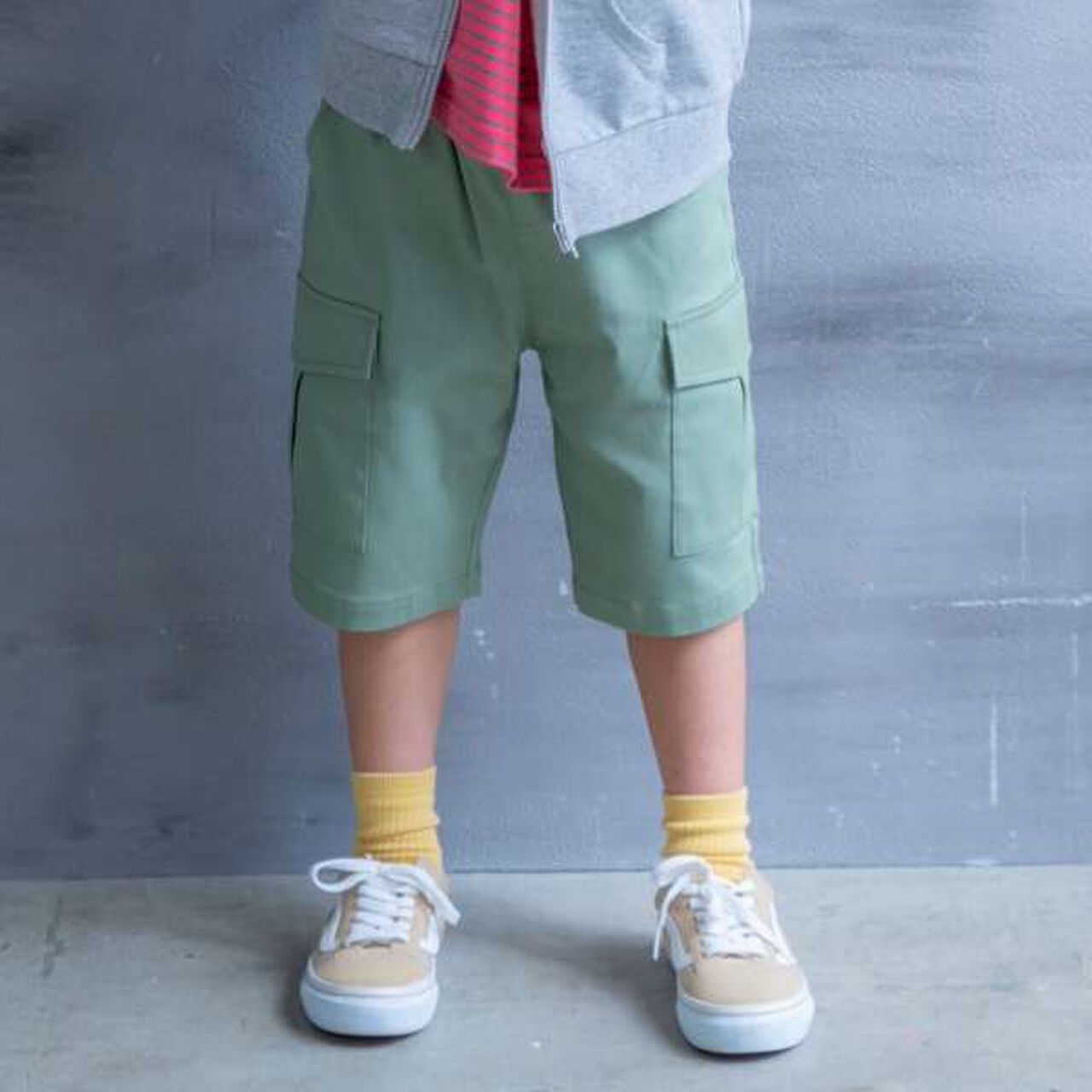 Cargo Half Pants,Light gray, large image number 20