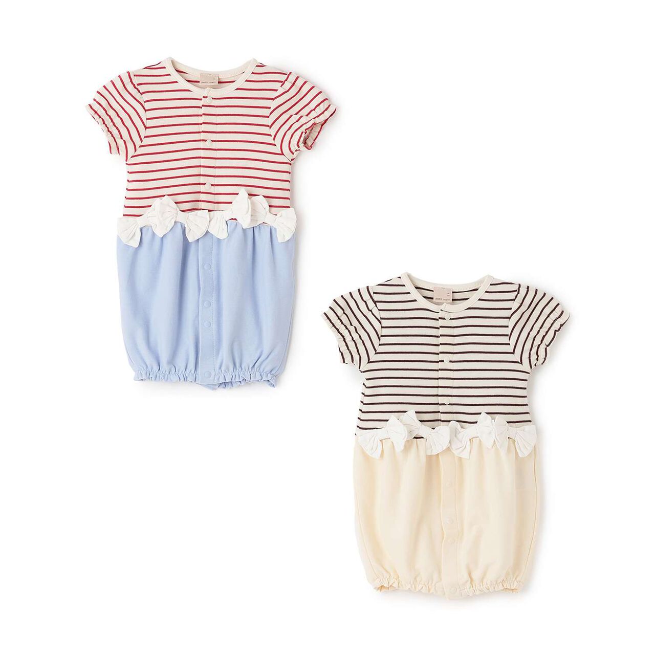 Stripe Pattern 2-Way All-in-One with Ribbon,Red, large image number 11