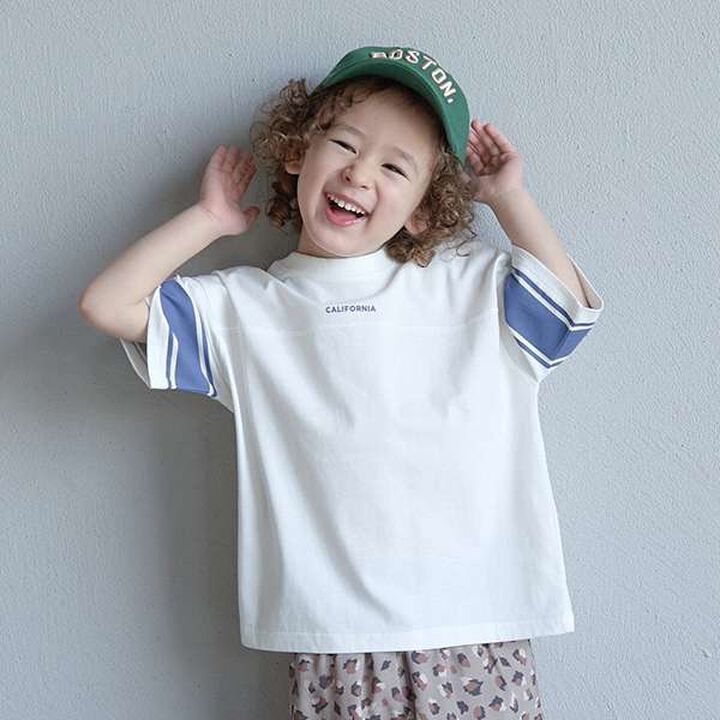 [Cool Touch] Either Way Is Fine! Sleeve Line Print Short Sleeve T-Shirt,Orange, medium image number 20