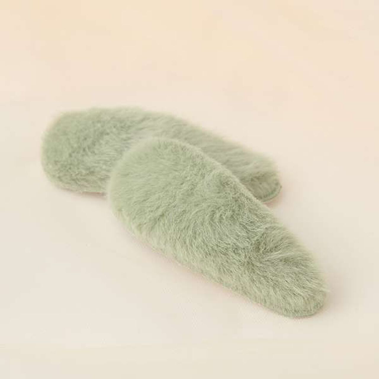 Fluffy Hair Clip 2-Piece Set,Mint, large image number 0