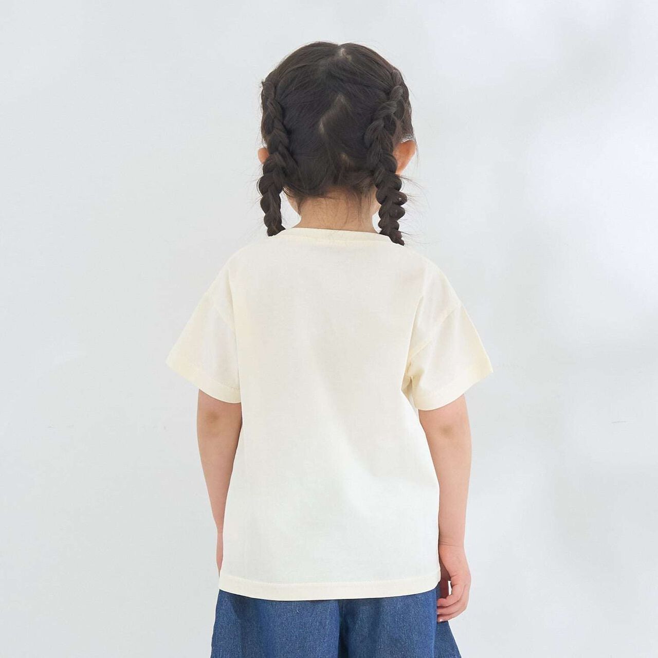 [100% Cotton] Sherbet T-Shirt [UV Cool Touch & Shape-Retaining] Assorted 7 Patterns T-Shirt [Kids Girls],Pearl white, large image number 19