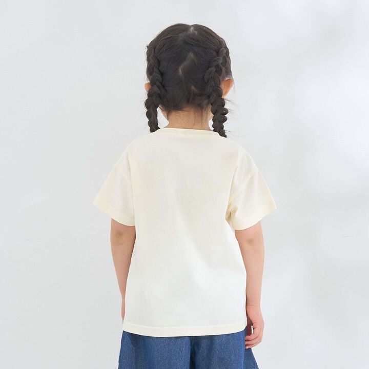 [100% Cotton] Sherbet T-Shirt [UV Cool Touch & Shape-Retaining] Assorted 7 Patterns T-Shirt [Kids Girls],Pearl white, medium image number 19