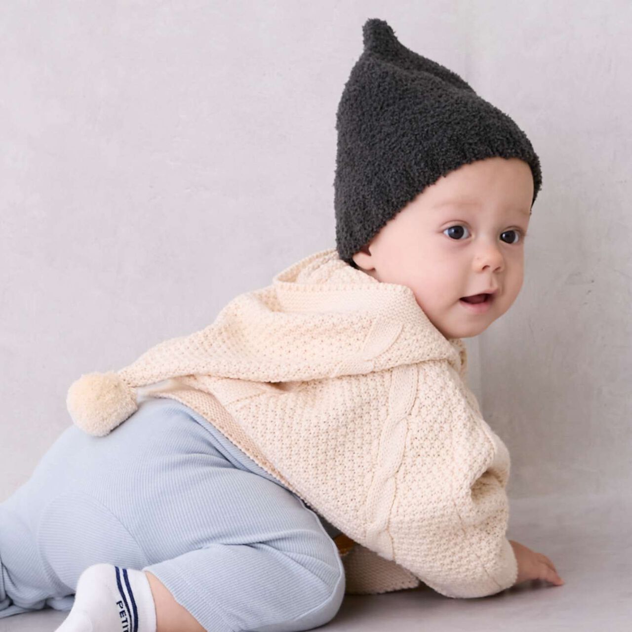 Knit Cape,Ivory, large image number 8