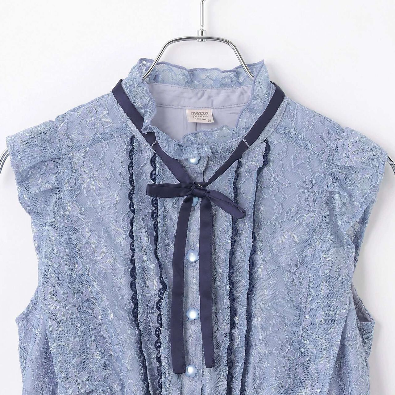 [Restock] Assorted Fabric Pleated One-Piece Dress♪,Light blue, large image number 2